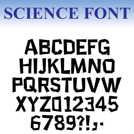 Fonts (A1) Science Applique 4x4 5x7 6x10