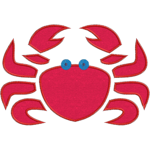 Sea Life (A10) Crab Applique 5x7