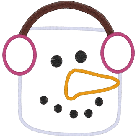 Smores (A5) Snowman Applique 5x7