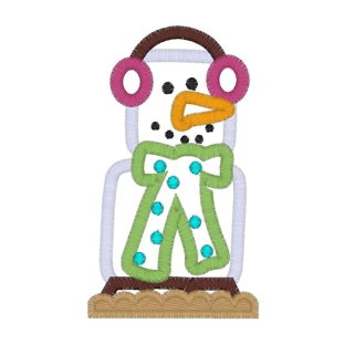 Smores (9) Snowman Applique 4x4