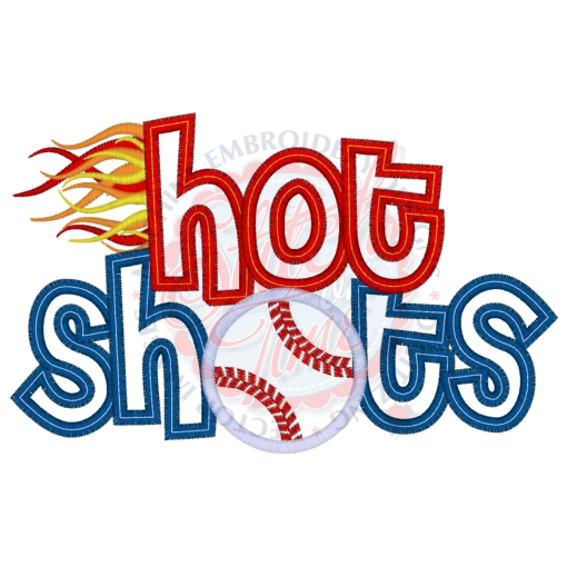 Softball (17) Hot Shots Applique 5x7