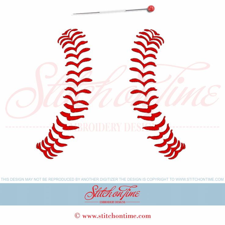 62 Softball : Softball / Baseball Stitches 3 sizes 4x4 5x7 6x10