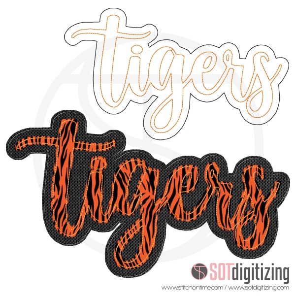 11 Sports : Tigers Rough Cut Applique