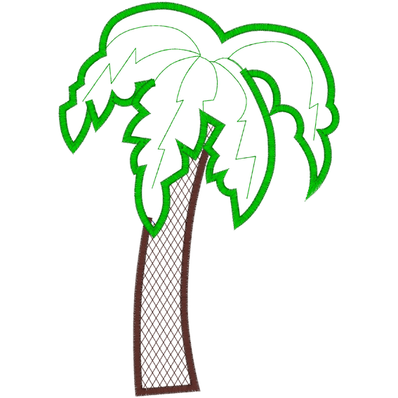 Surf Shack (A5) Palm Tree Applique 6x10