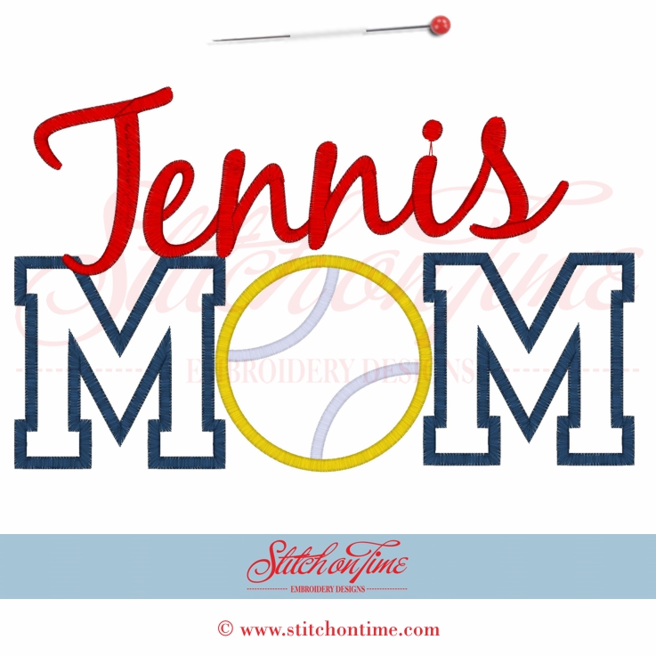 2 Tennis : Tennis Mom Applique 6x10