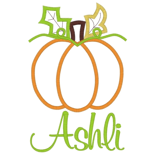Thanksgiving (17) Pumpkin Ashli Applique 5x7