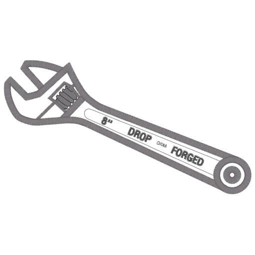 Tools (1) Wrench Applique 5x7