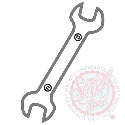 Tools (3) Wrench Applique 5x7