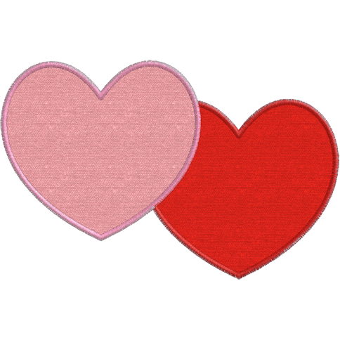 Valentine (A1) Hearts Applique 5x7