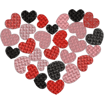 Valentine (A10) Hearts 5x7