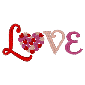 Valentine (A120) LOVE Applique 4x4