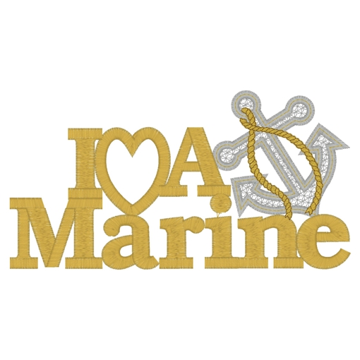 Valentine (212) I Love a Marine 5x7