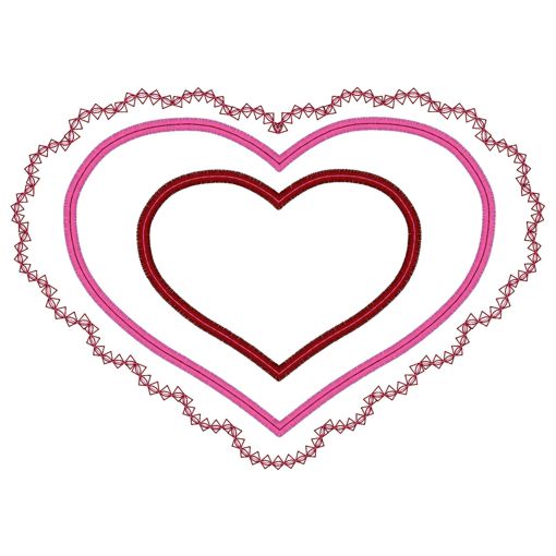 Valentine (249) Heart Applique 5x7