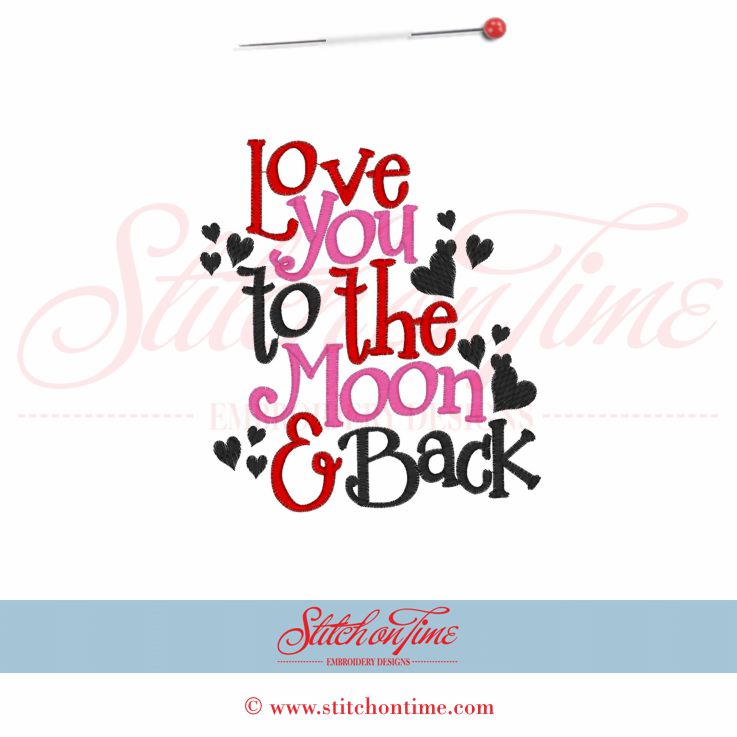 282 Valentine : Love You To The Moon & Back 5x7