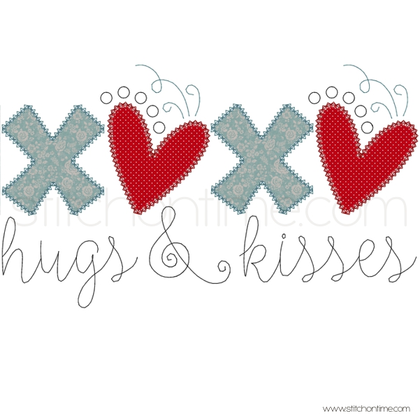569 Valentine : Hugs and Kisses Applique