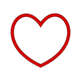 Valentine (A94) Heart Applique 3x3