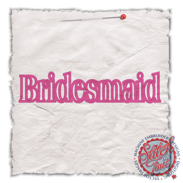 Wedding (75) Bridesmaid Applique 6x10