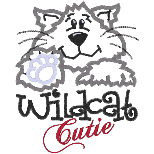 Wildcat (A7) Wildcat Cutie Applique 6x10