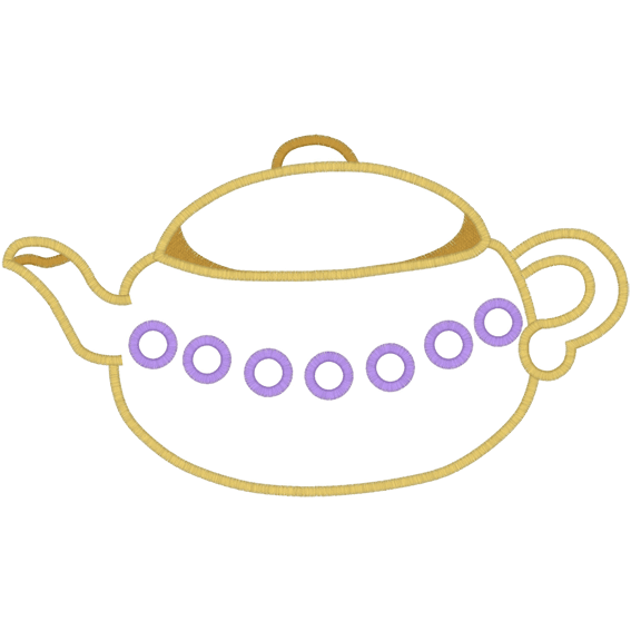 Wonderland (A24) Teapot Applique 5x7