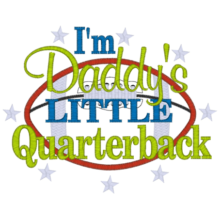 American Football (47) Daddys Quarterback Applique 4x4
