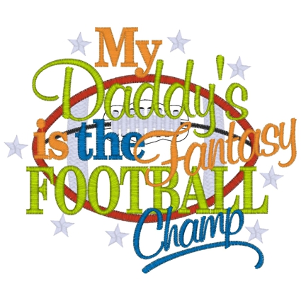 American Football (48) Fantasy Football Champ Applique 5x7