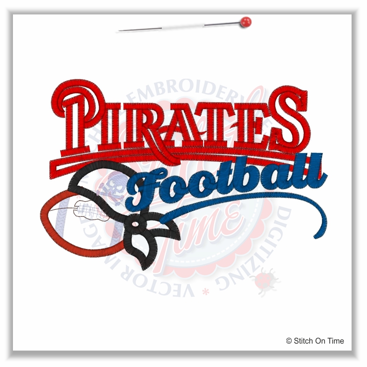 82 American Football : Pirates Football Applique 5x7