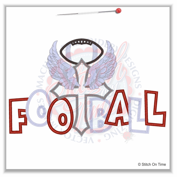 90 American Football : Football Applique 6x10