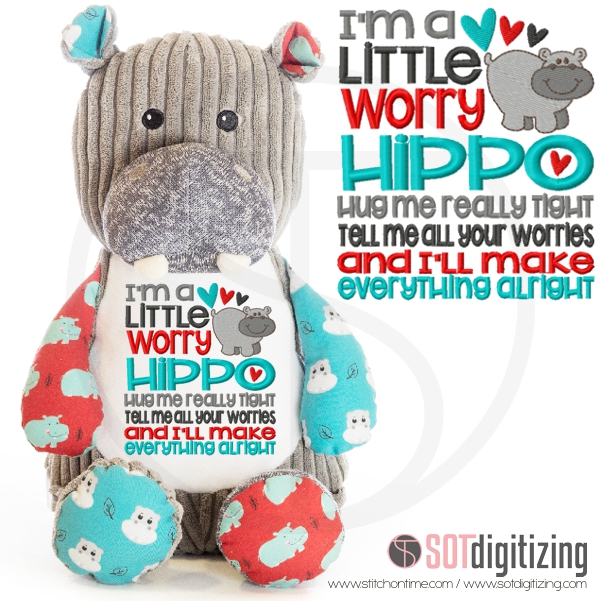 176 Animals : Worry Hippo