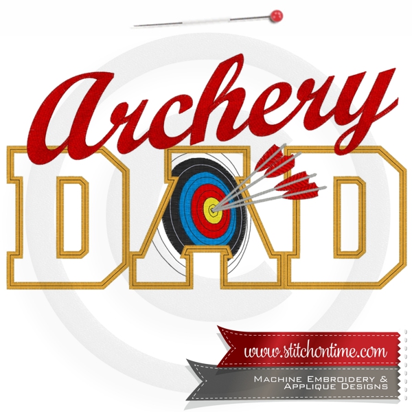 3 Archery : Archery Dad Applique 6x10