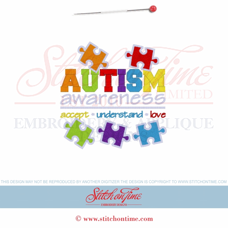 3 AUTISM : Autism Awareness 5x7