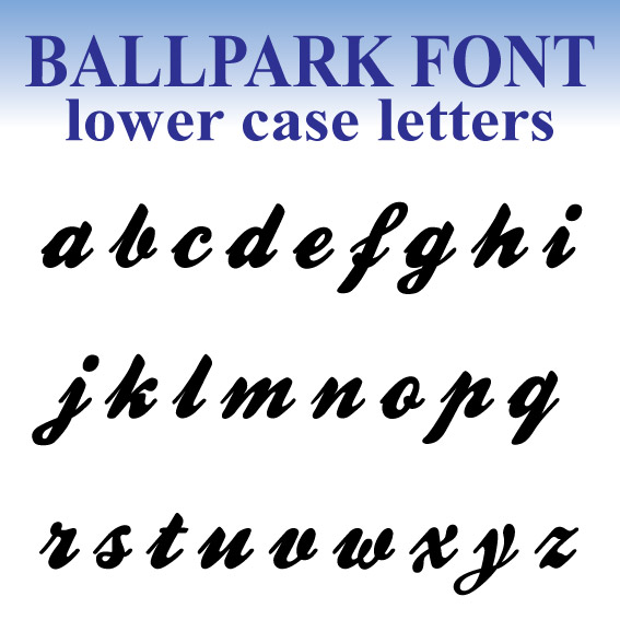 Fonts (A1) Ballpark Lowercase Applique 4x4 5x7 6x10