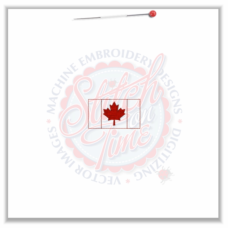 Barrette (11) Canadian Flag 2x2