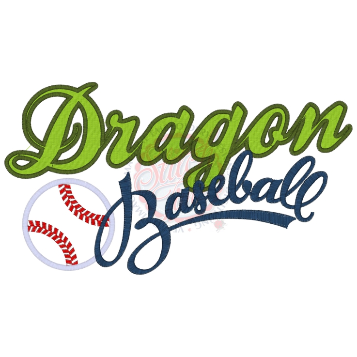 Baseball (102) Dragon Baseball Applique 6x10