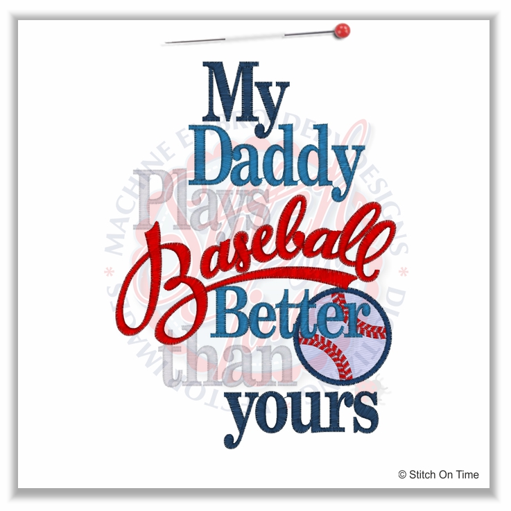 143 Baseball : Dad Plays Baseball Better 5x7