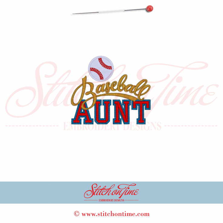156 Baseball : Baseball Aunt 4x4