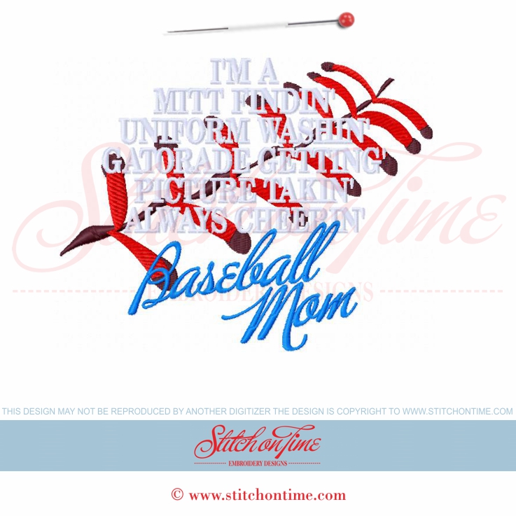 180 Baseball : Baseball Mom 7x7