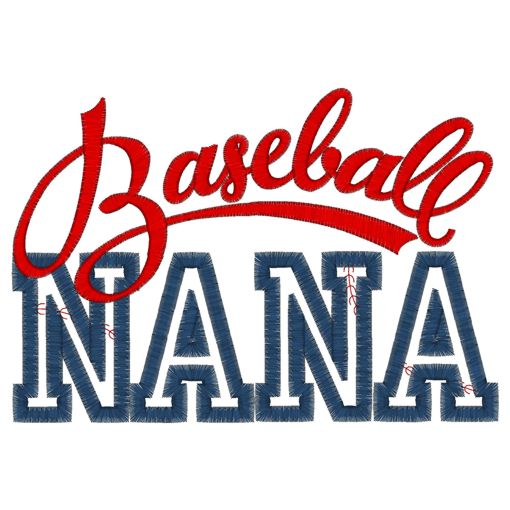 Baseball (90) Baseball Nana Applique 5x7