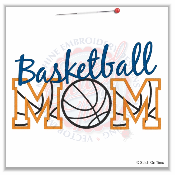 24 Basketball : Basketball Mom Applique 6x10