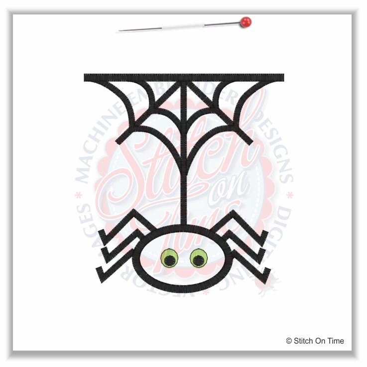18 Bewitched : Spider And Web Applique 5x7