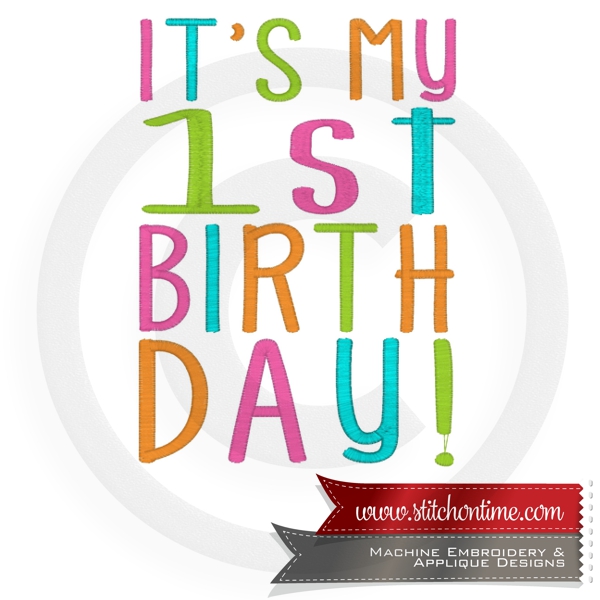 1012 BIRTHDAY : It's My 1st Birthday 5x7