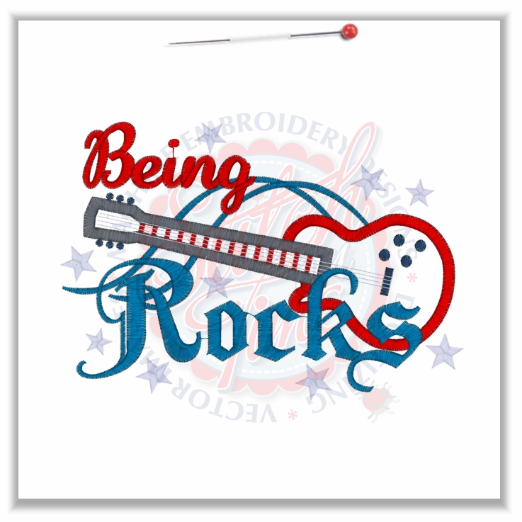 219 Birthday : Being (Add Your Own Number) Rocks Applique 6x10