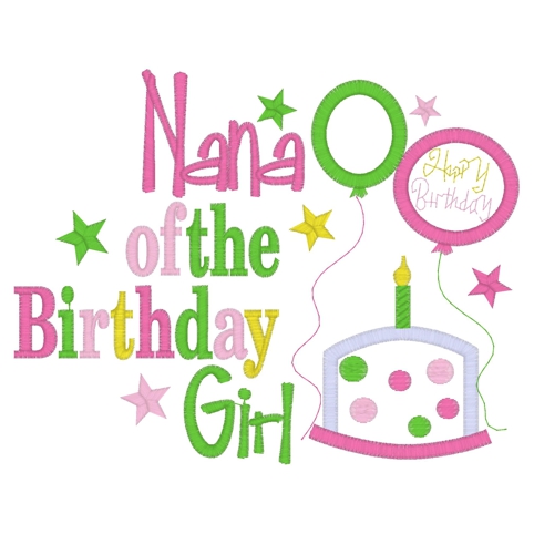 Birthday (25) ...Birthday Girl Applique 5x7