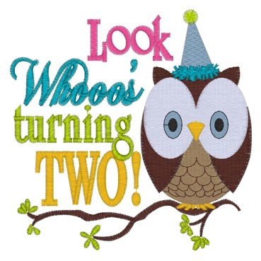 Birthday (55) ..Owl Look Whoos Two 5x7