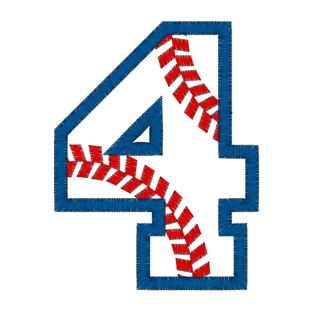 Birthday (95) Baseball 4 Applique 4x4