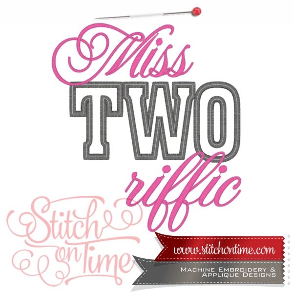 968 BIRTHDAY : Miss TWO riffic 2 Hoop Sizes Inc.