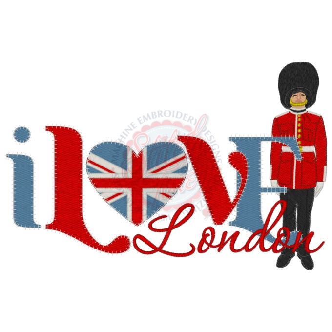 British (7) I Love London with Queens Guard 6x10