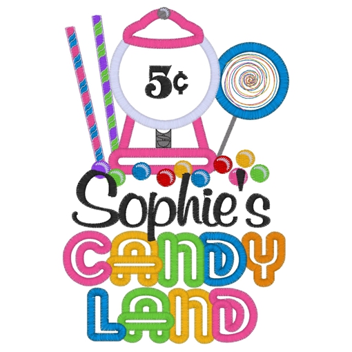 Candy (16) Sophie's Candy Land Applique 5x7