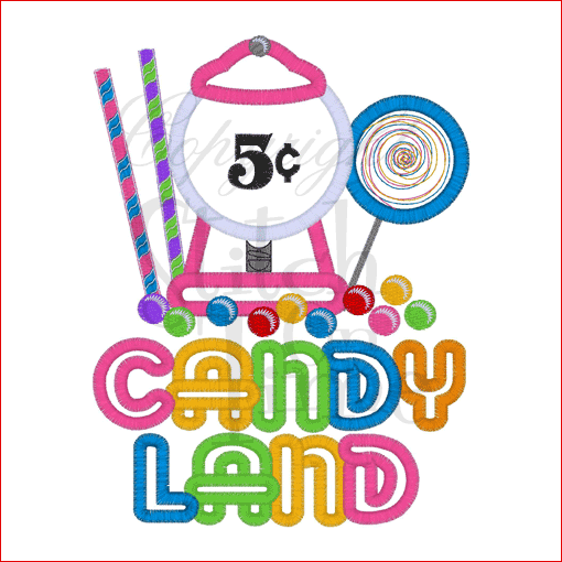 Candy (5) Candy Land Applique 5x7