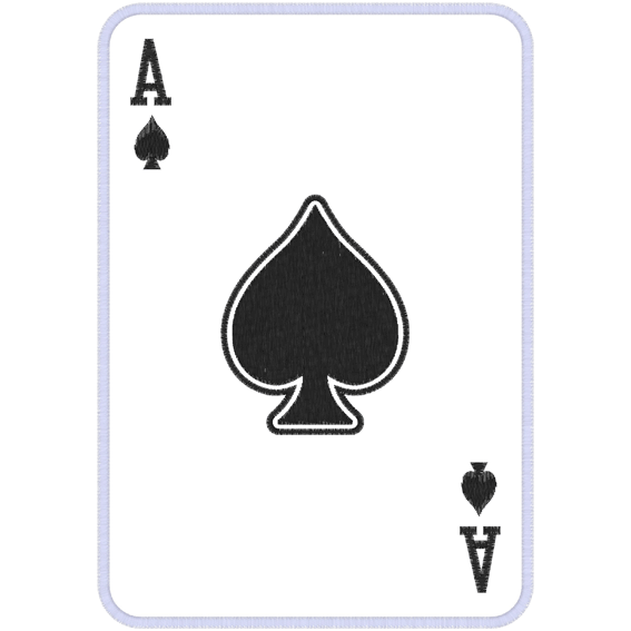 Cards (A3) Ace of Spades Applique 4x4