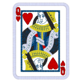 Cards (A6) Queen of Hearts Applique 4x4